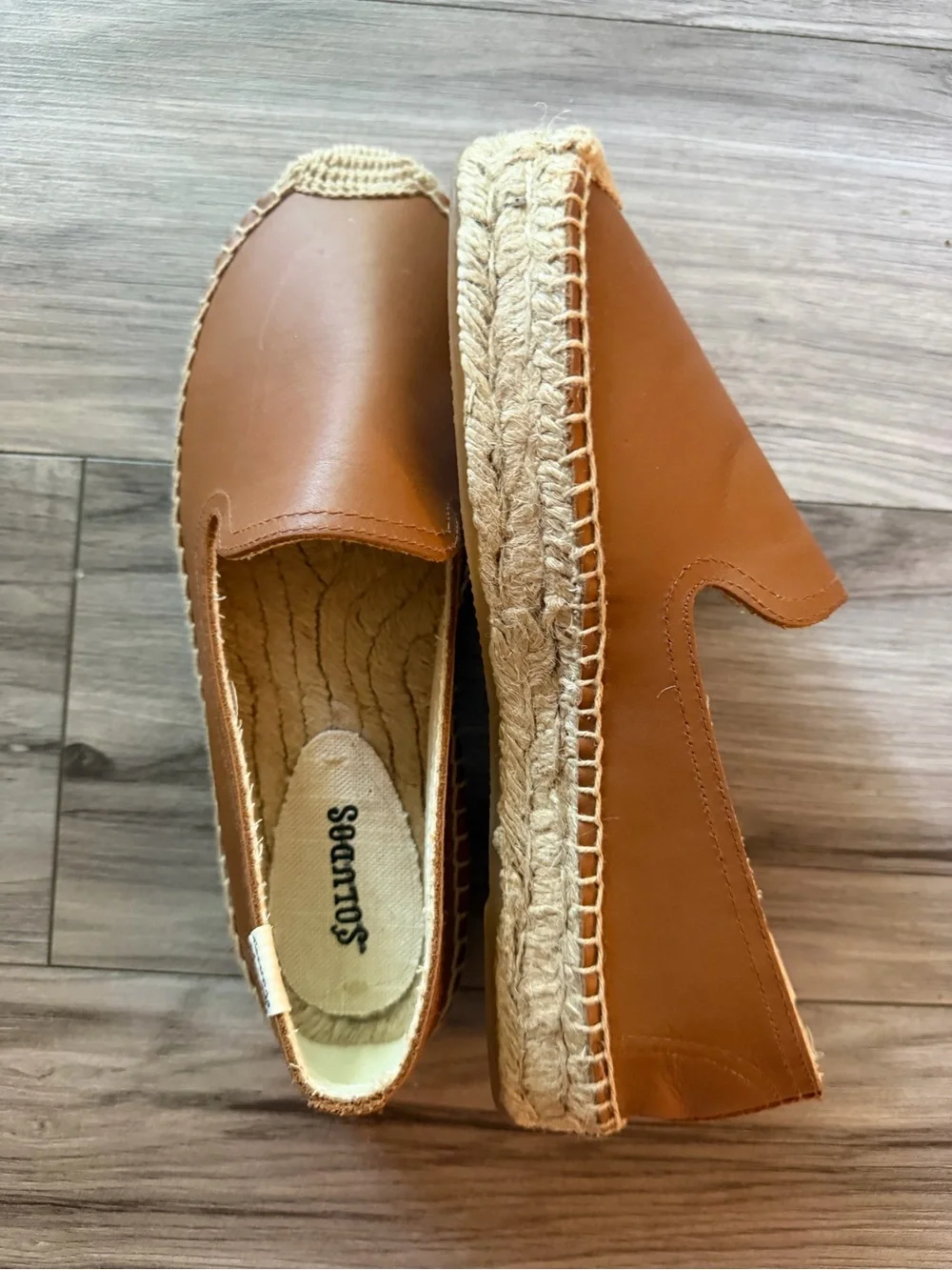 Soludos Tan Espadrille Slip-On Flats